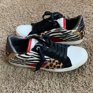 Zadwig & Voltaire Paris made in Italy Animal print sneakers size 38 US 7